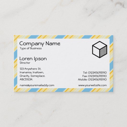 長方形 – ストライプ310515 (02) 名刺 (正面)