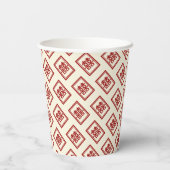 長方形 ダブルハピネス クラシック中華結婚式 紙コップ (裏面)