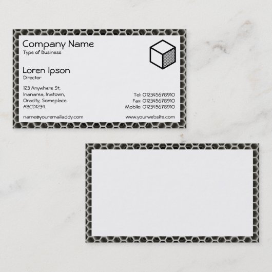 長方形 – ハニカムウォーム 名刺 (正面/裏面)