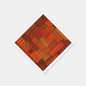 長方形、パッチワークパターン、ドードル。キルトの廃棄 スタンダードカクテルナプキン (角)