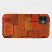 長方形、パッチワークパターン、ドードル。キルトの廃棄 Case-Mate iPhoneケース (裏面(横))