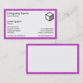 長方形 – マゼンタのスティプル 名刺 (正面/裏面)