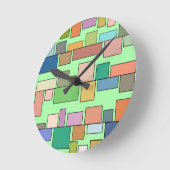 長方形 ラウンド壁時計 (傾斜)