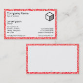 長方形 – ランダムスポット02 – 赤 名刺 (正面/裏面)