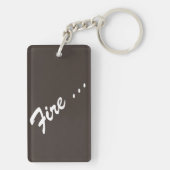 長方形(両面の) Keychain キーホルダー (裏面)