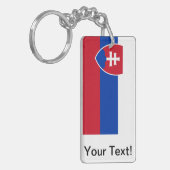長方形(両面の) Keychain キーホルダー (正面左)