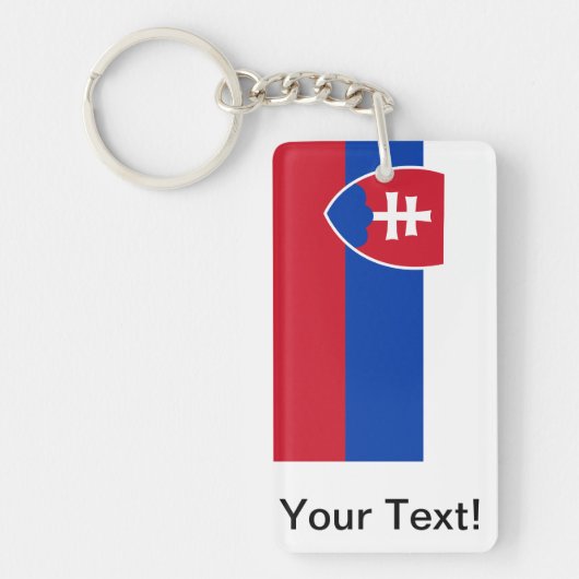 長方形(両面の) Keychain キーホルダー (正面)