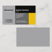 長方形 – 琥珀 名刺 (正面/裏面)