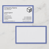 長方形 – 青いスタッコ 名刺 (正面/裏面)