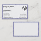 長方形 – 青い灰色のスタッコ 名刺 (正面/裏面)