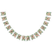 長旗のお祝いのピンクの葉の卒業 バンティングフラッグ (全)