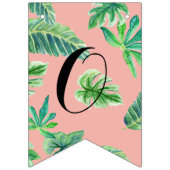 長旗のお祝いのピンクの葉の卒業 バンティングフラッグ (第2の旗)