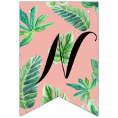 長旗のお祝いのピンクの葉の卒業 バンティングフラッグ (第3の旗)