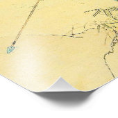 長日本の弓と矢を持つ侍 フォトプリント (角)