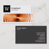 長春オレンジ – ロゴとパネルv2 – 黒 名刺 (正面/裏面)