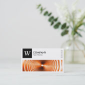 長春オレンジ – ロゴとパネルv2 – 黒 名刺 (スタンド正面)