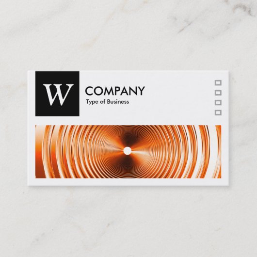 長春オレンジ – ロゴとパネルv2 – 黒 名刺 (正面)