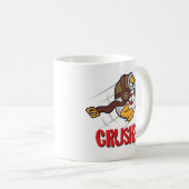 長時間のドライブWinnのための粉砕機の漫画のゴルフ・ボール コーヒーマグカップ (正面右)