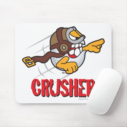 長時間のドライブWinnのための粉砕機の漫画のゴルフ・ボール マウスパッド (マウス)