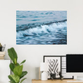 長時間露光の波 ポスター (ホームオフィス)