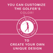 長最高のいショットのレディースピンクのゴルファーモノグラムの ゴルフタオル