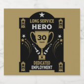 長期勤続30年 スパークリングワインラベル (シングルラベル)