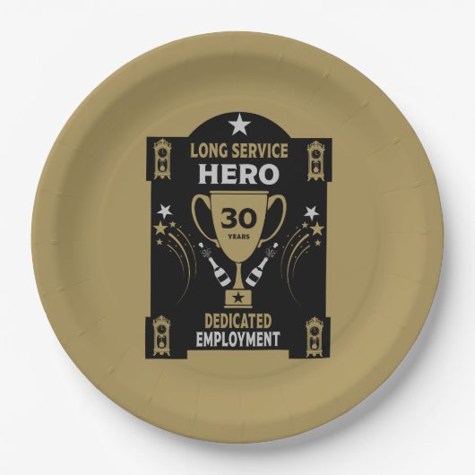 長期勤続30年 ペーパープレート (正面)