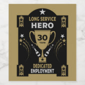 長期勤続30年 ワインラベル (シングルラベル)