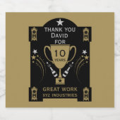 長期就労サービス認定 スパークリングワインラベル (シングルラベル)