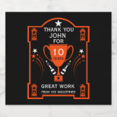 長期就労サービス認定 スパークリングワインラベル (シングルラベル)