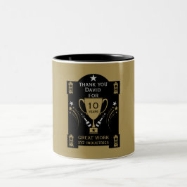 長期就労サービス認定 ツートーンマグカップ