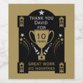 長期就労サービス認定 ワインラベル (シングルラベル)