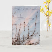 長枝シルエット カード (黄色い花)