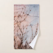 長枝シルエット バスタオルセット (ハンドタオル)