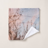 長枝シルエット バスタオルセット (ウォッシュタオル)