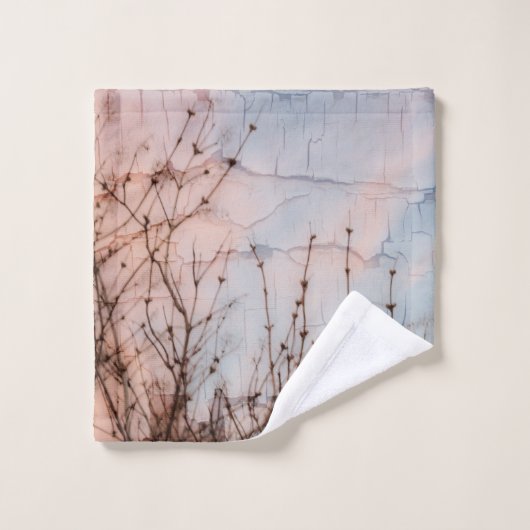 長枝シルエット バスタオルセット (ウォッシュタオル)