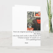 「長椅子」の芸術カード カード (裏面)