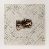 長毛のダクシュント犬 ジグソーパズル (横)