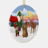 長毛のダシュントを治療する セラミックオーナメント (右)