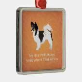 長毛のチワ考えるホア君 メタルオーナメント (右)