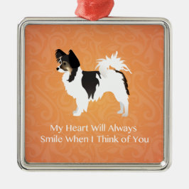 長毛のチワ考えるホア君 メタルオーナメント