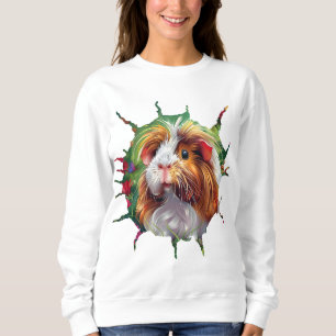長毛のモルモット女性 スウェットシャツ