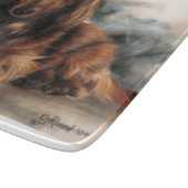 長毛ダシュント犬 カッティングボード (角)