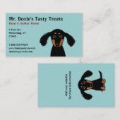 長毛ダックシュント子犬 名刺 (正面/裏面)