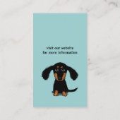 長毛ダックシュント子犬 名刺 (裏面)