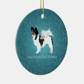 長毛チワフアペット記念碑 – 悔やみや弔慰 セラミックオーナメント (右)