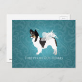 長毛チワフアペット記念碑 – 悔やみや弔慰 ポストカード (正面/裏面)