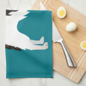 長毛チワワまたはパピヨンベーシックデザイン キッチンタオル (四つ折り)