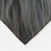 長毛威厳のある猫ポートレートデザイン フリースブランケット (角)