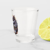 長毛灰色の猫ネコジュエリー宝石 ショットグラス (右)